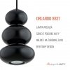 Designerska lampa wisząca czarno ciemna zieleń szkło ORLANDO PLUS 8827